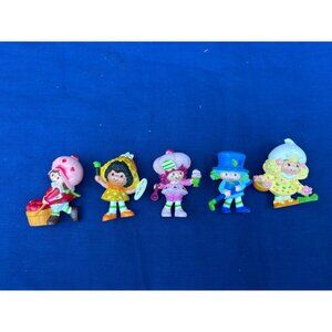 Vintage Strawberry Shortcake Figurines Set Of 5 Toys Miniatures 1980s